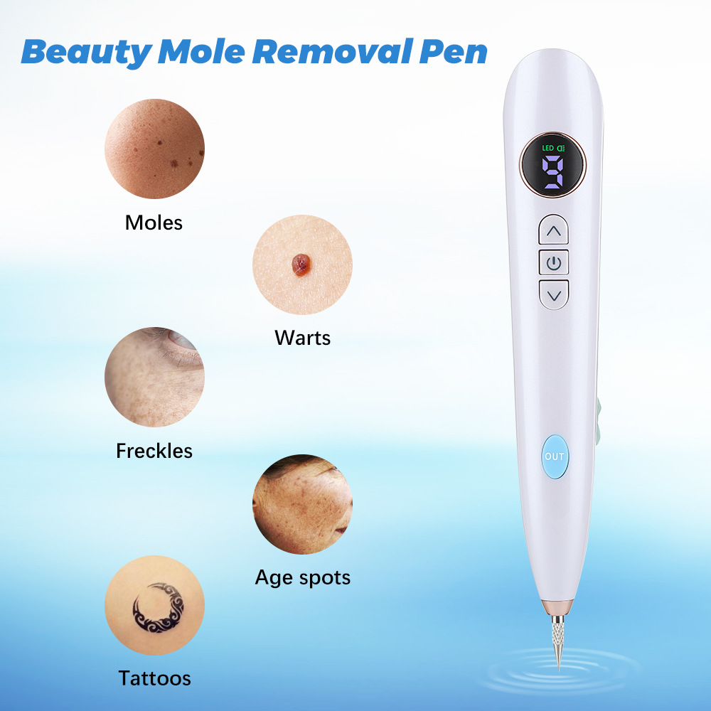Cross-Border Laser Spot Mole Pen 9-Speed Spot Scanning, Tattoo Removal, Germ Warts, Germ Spots Beauty Instrument Pen