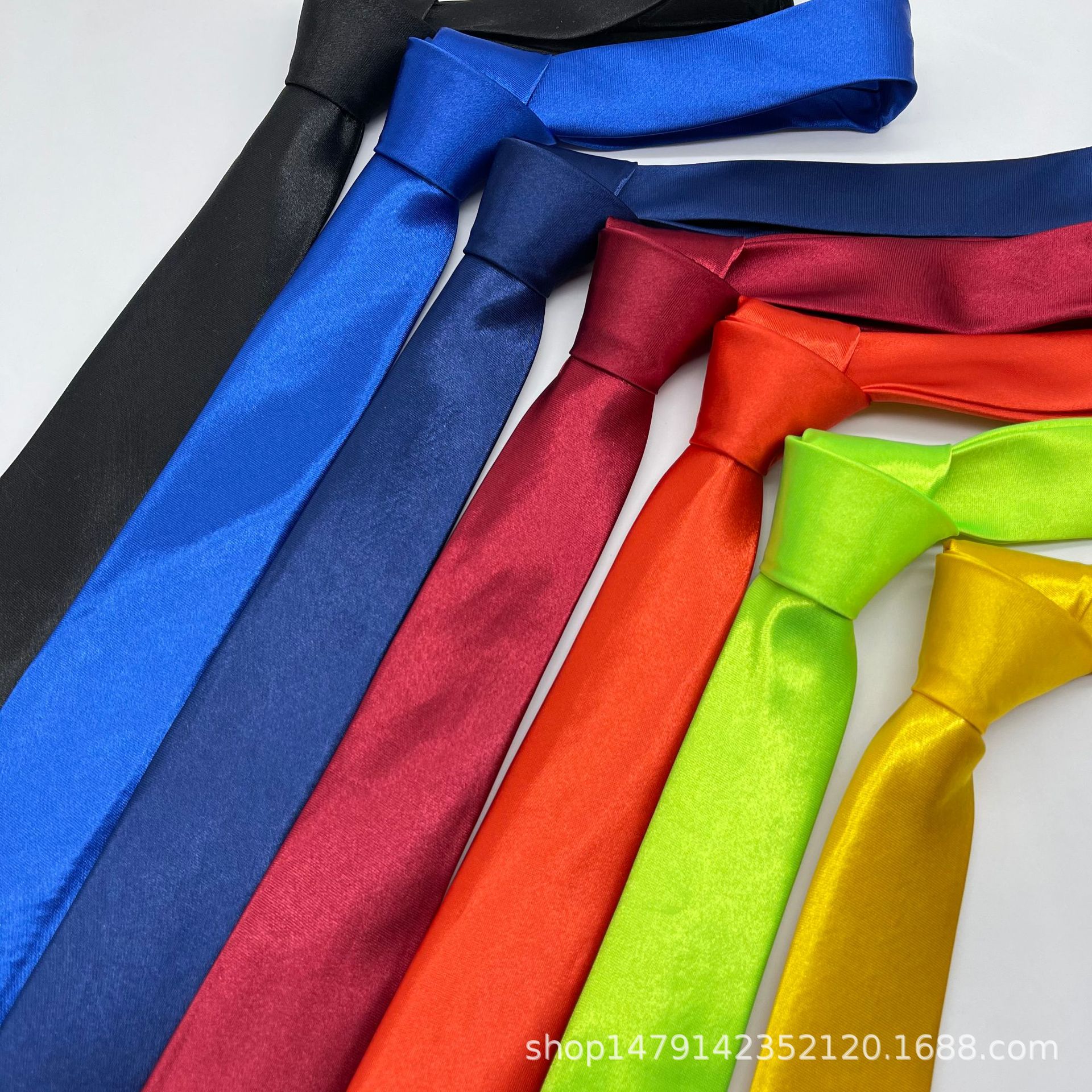 Галстук для мужчин, деловой, 5 см, корейский стиль, однотонный, узкий, повседневный, черный 5 см, оптовая продажа