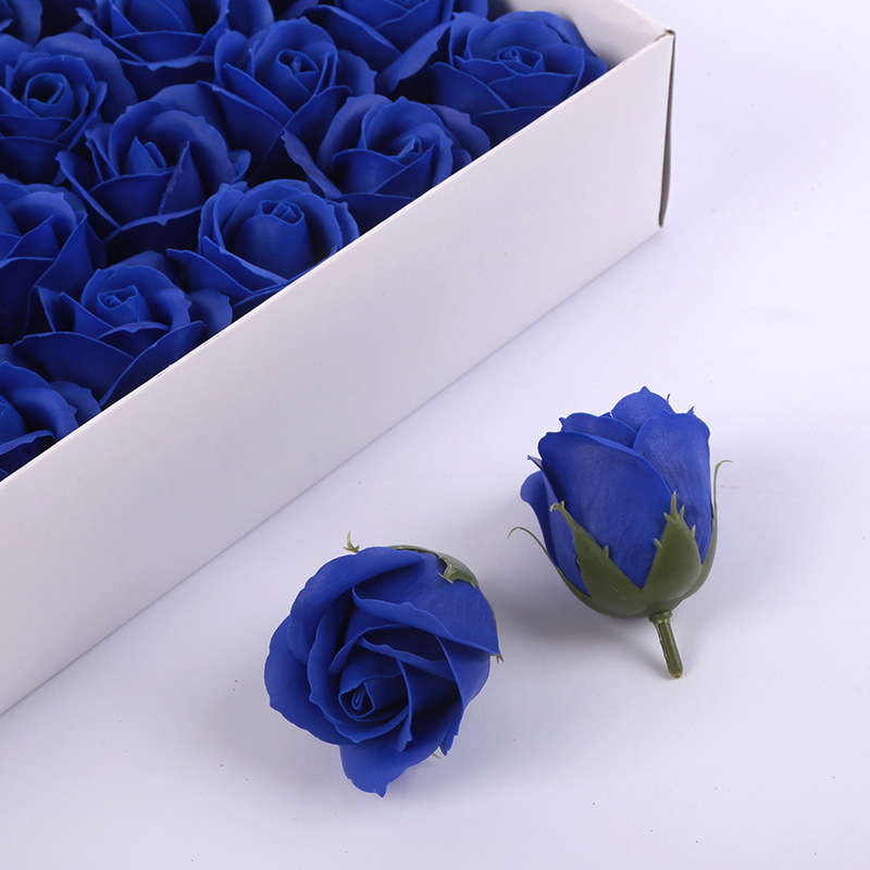 Source Factory Three-Layer Rose Soap Flower with Base, Valentine's Day Gift Box Single Bouquet Flower