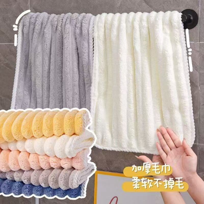 Candy Velvet Towel Girl's Face Wash Handkerchief for Bathing Thickened Hair Wipe Absorbent No-lint Household Coral Velvet Towel