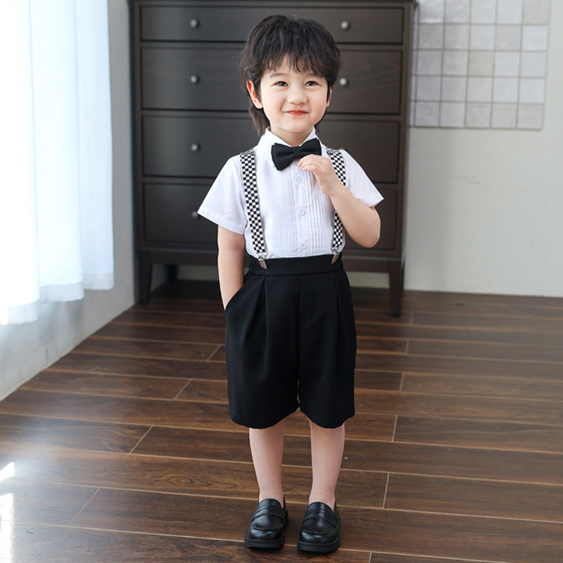 Boys' Casual Suits, Summer Clothes, Kidsren's Performance Clothes, Kidsren's Speech Baby One-Year-Old Flower Girl Dresses