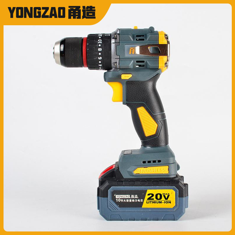 Industrial-Grade Pure Copper Brushless Impact Lithium Electric Drill with High Torque and Power, Quick-Release, Specialized for Woodworking, Doors, Windows, and Plumbing