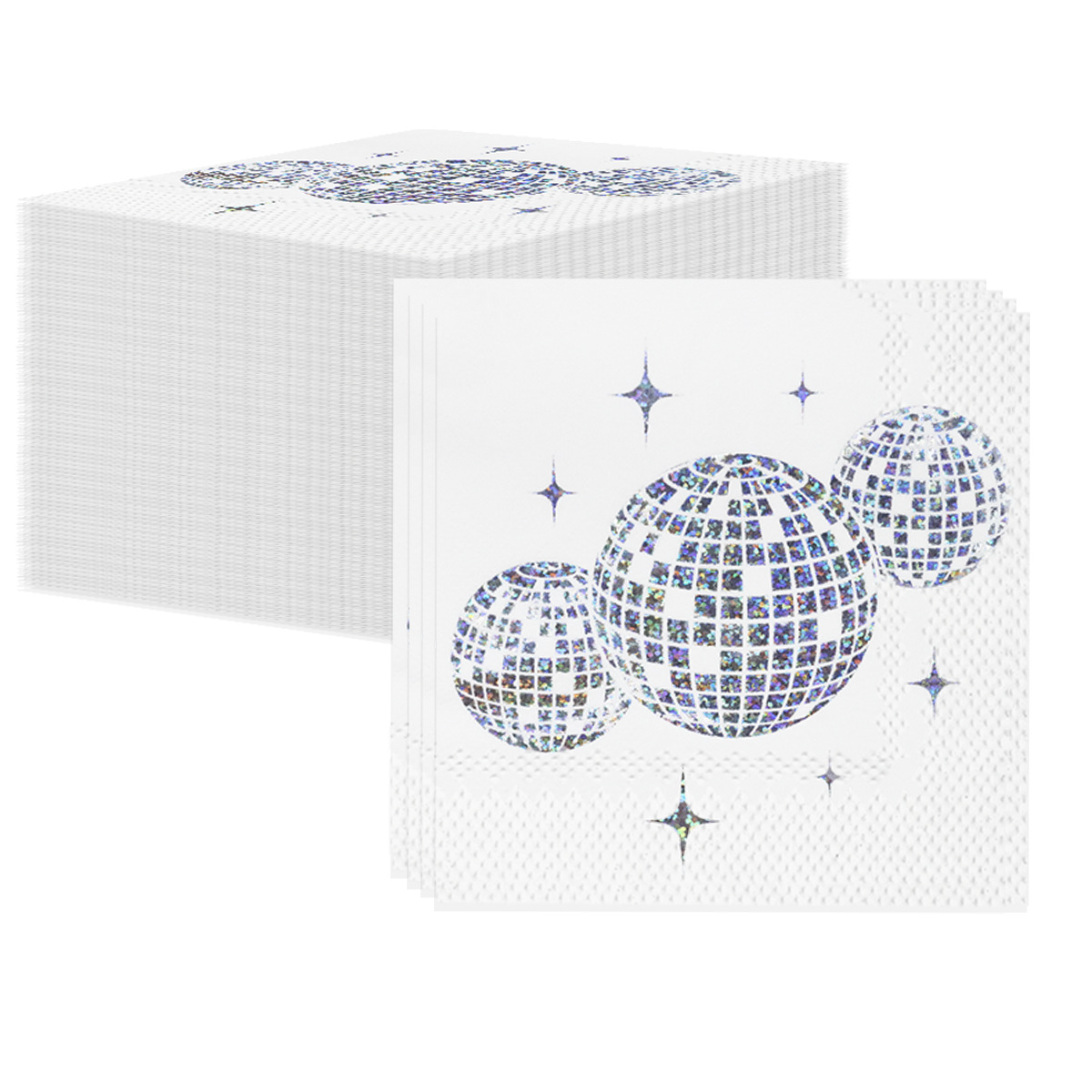 Cross-border Amazon Paper Towel New Color Disco Colorful Birthday Arrangement Disco Party Party Disposable
