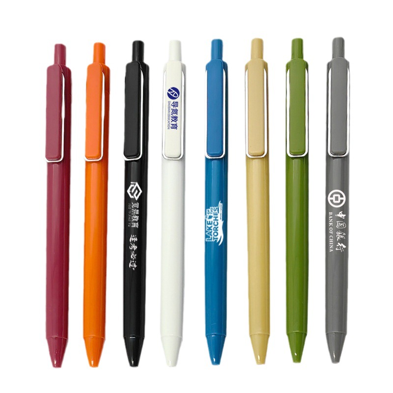 Advertising Pen Custom Logo Water Pen Business Signature Pen Lettering Macaron Press Gel Pen St Wholesale Ballpoint Pen