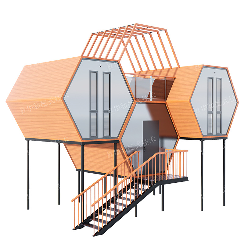 Steel Structure Wooden House Creative Wooden House Holiday House Resort Design and Construction Light Steel House Wooden House