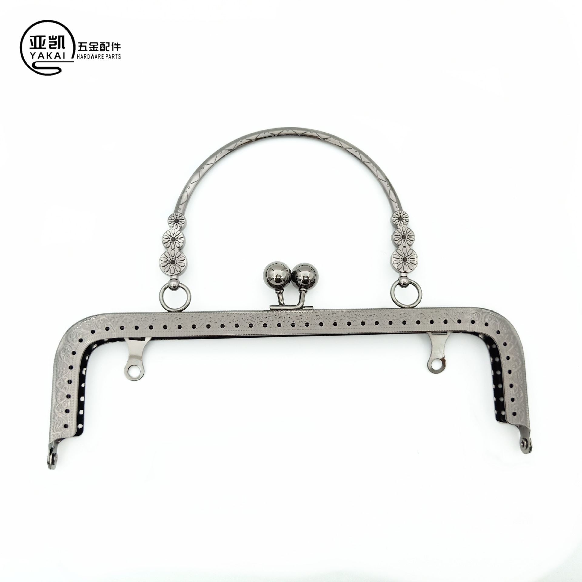 20cm Square Embossed Three Flower Mouth Gold, Hand Mouth Gold, Handle Mouth Gold, Mouth Gold Accessories, Bag Accessories