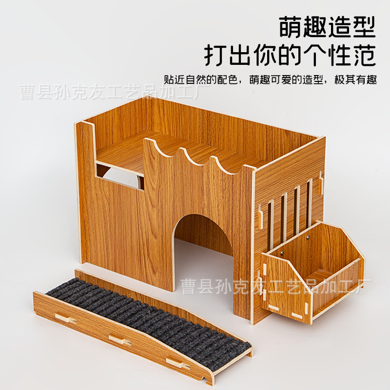 Customized Squirrel Guinea Pig Two-Story Platform Golden Bear Guinea Pig Hedgehog Pet Double-Layer Sleeping Nest in Winter