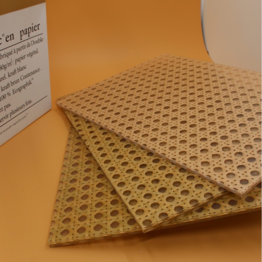 Bamboo Woven Grid Partitions, Interior Decoration Background Wall Panels, Acrylic Organic Glass Panels, Interior Light-Transmitting Partitions