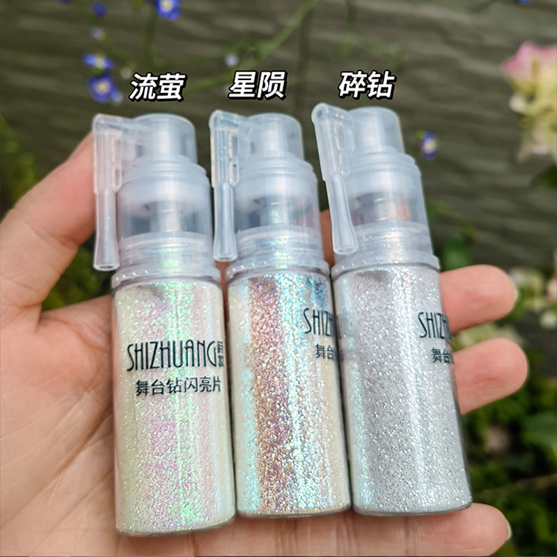 20ml Fine Glitter Spray for Children's Stage Diamond Glitter Spray High Gloss Creative Makeup Wholesale