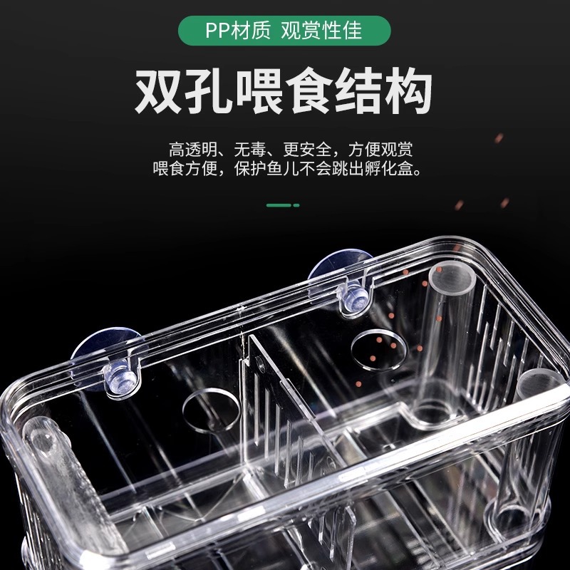 Fish tank incubation box guppy bucket fish isolation box small fish tank fry small fish ovipositor aquarium flushing oxygen breeding box