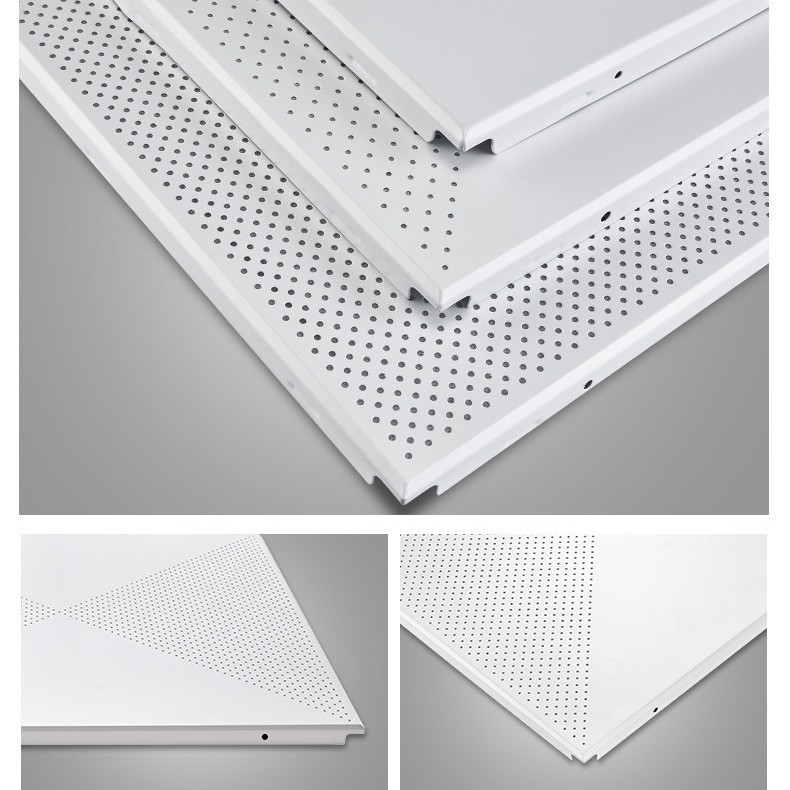 Integrated Ceiling Aluminum Gusset Plate 600X600 Full Set of Ceiling Punching Aluminum Ceiling Office Kitchen Ceiling Decoration