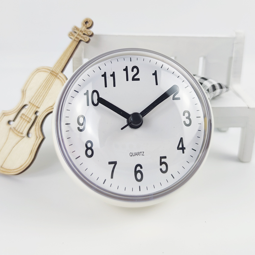 Мини-батарейные водонепроницаемые часы 7.5 см для ванной кухня новые настенные часы с влагозащитной присоской