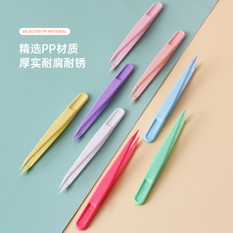 Пластиковый пинцет 11 см, наклейка для ручного учета, пластиковые пинцеты