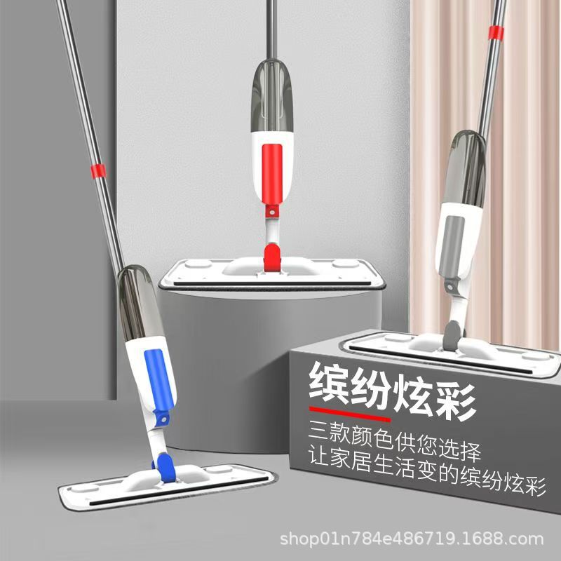 Швабра с распылением воды, влажная и сухая, моющаяся, ленивый домашний уборщик, жидкость 42 см, большая плоская швабра