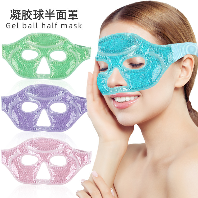 Гелевая полумаска для холодного и горячего компресса, ПВХ, плюшевая, для восстановления после операции, охлаждающая маска для глаз