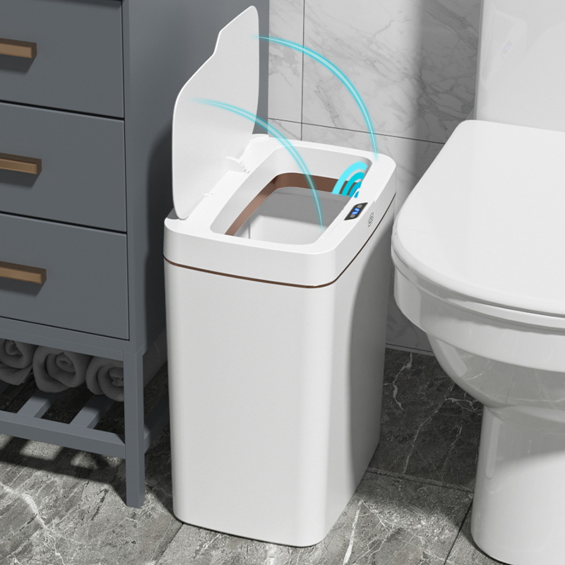 25-Year-Old New Cross-Border Sensor Trash Can for Bedroom Fully Automatic 18L Gap Trash Can Smart Trash Can