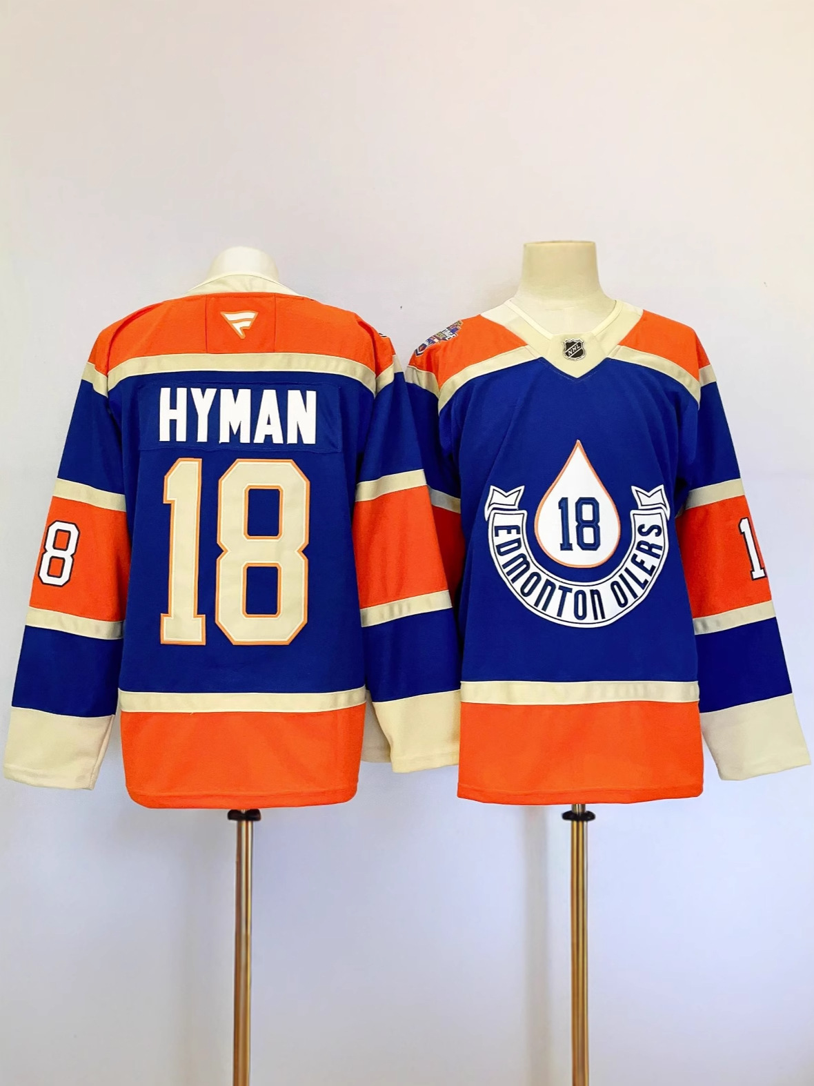 Foreign Trade Ice Hockey Uniform Nhl Oilers Oilers 97 # Mcdavid 18 # 18 # Hyman Embroidered Ice Hockey 2025