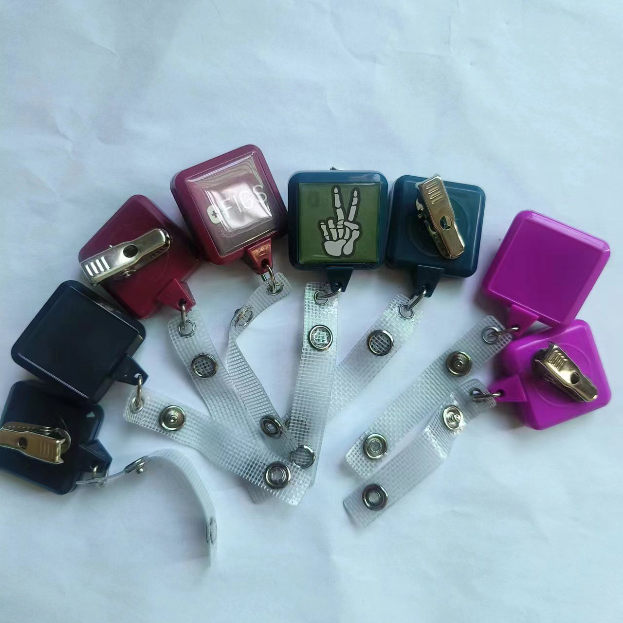 Factory wholesale easy-pull buckle card holder lanyard badge square chest card telescopic buckle easy-pull buckle certificate wholesale