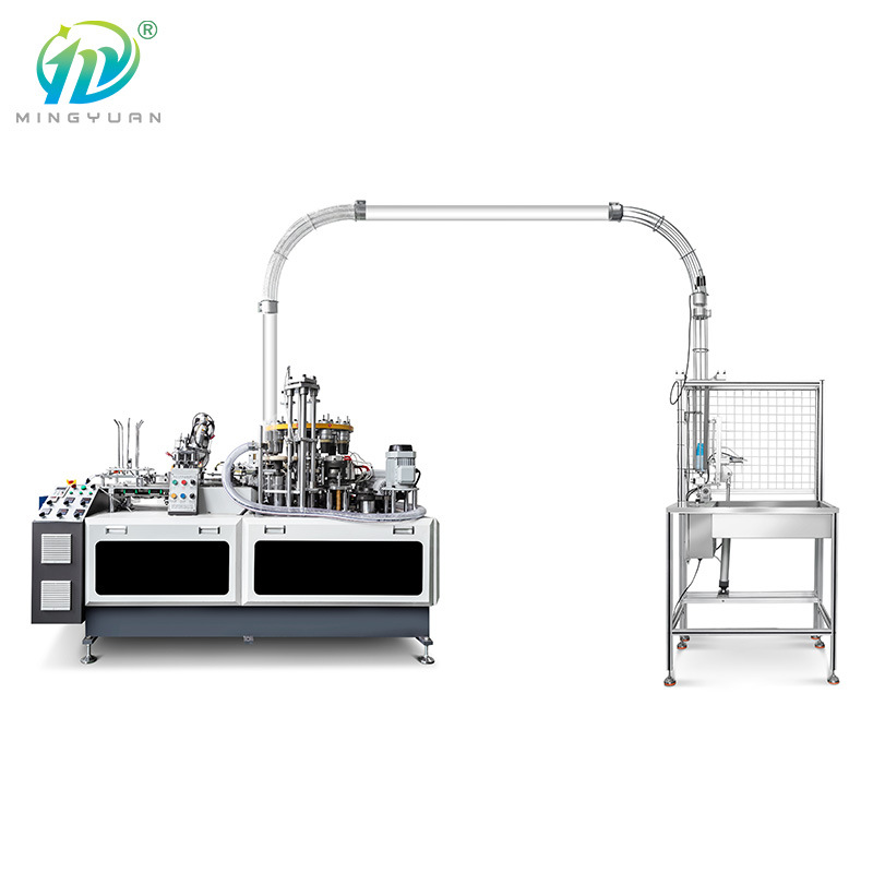 2023 New Design automatic ultrasonic paper cup machine factory price milk tea cup disposable paper cup forming machine