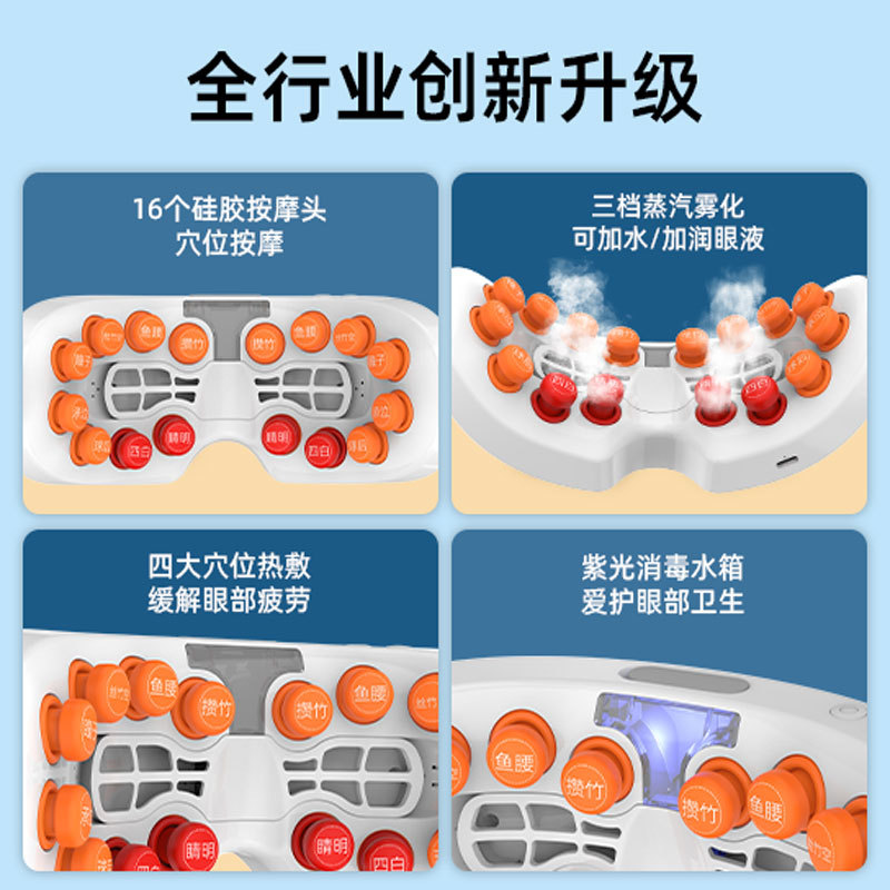 Steam Eye Massager Intelligent Acupoint Hot Compress Massage Eye Mask Charging Atomized Eye Moisturizer for Children