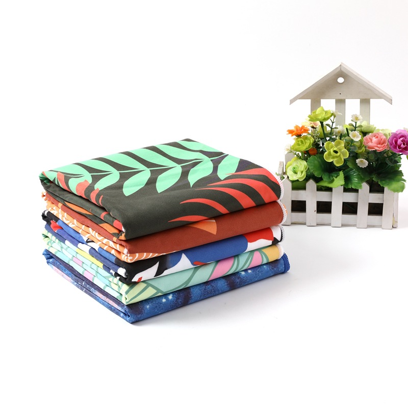 Processed and Customized Microfiber Sports Yoga Towel, Non-Slip, Sweat-Absorbent, Fitness, Compact, Portable Yoga Mat, Yoga Towel