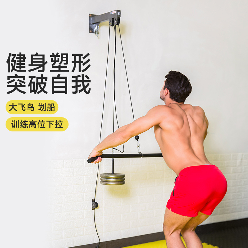 DIY wall comprehensive fitness muscle trainer big flying bird high pull-down wide back shoulder clip chest triceps