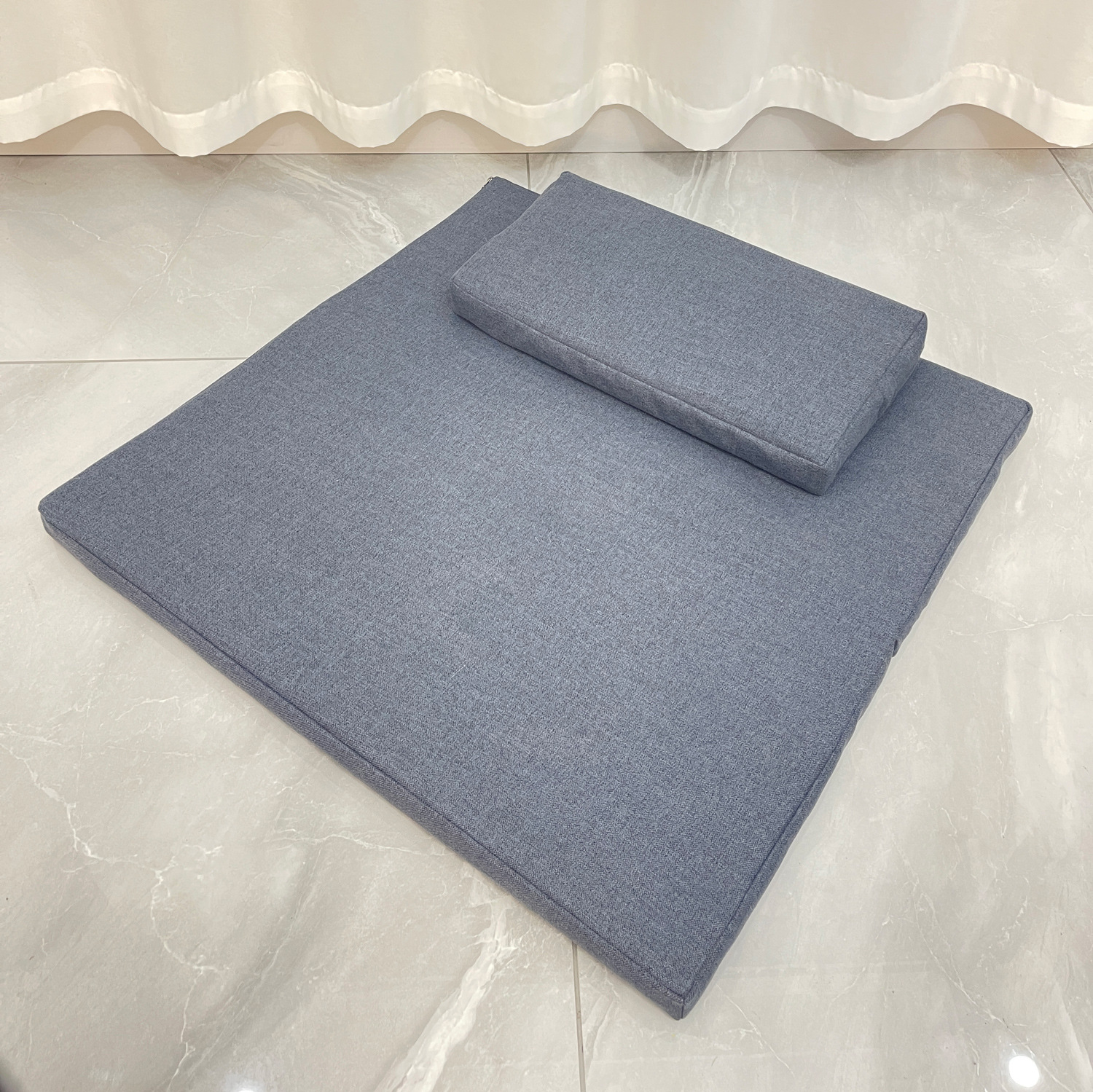 Linen Meditation Cushion Meditation New Chinese Mattress Folding Eco-friendly Home Futon Yoga Mat Detachable and Washable for Meditation