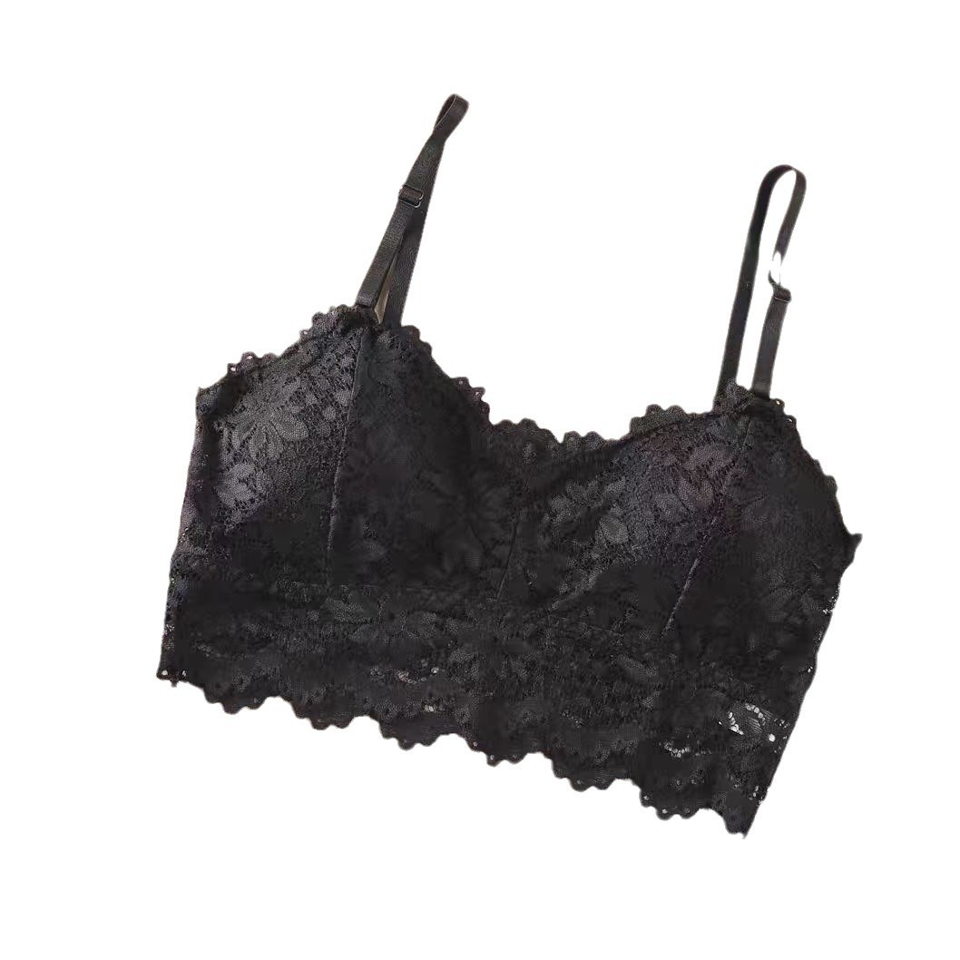 Beautiful Back Lace Breast-Wrapped Sexy Tube Top Bottoming Thin Suspbottomer Short Vest Style Student Girl Intimates Bra