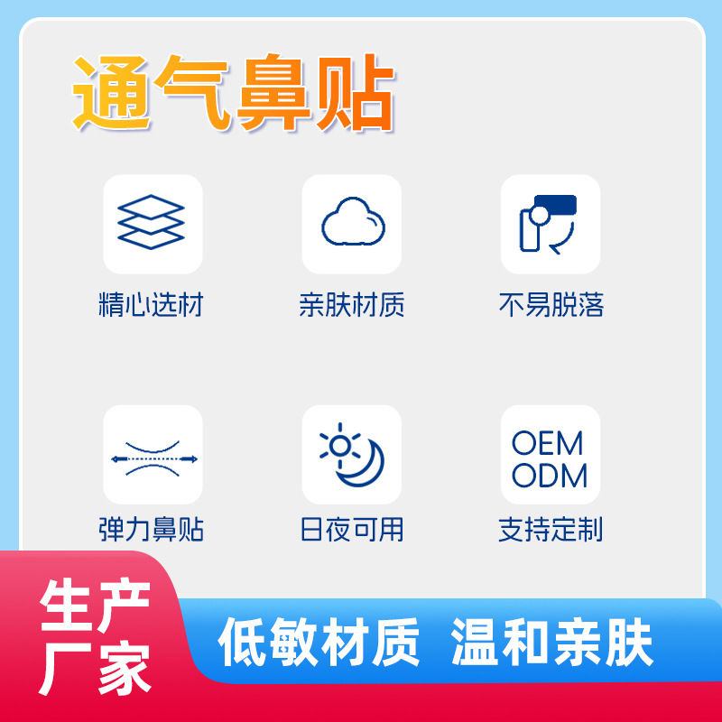 Cross-border ventilation nose patch factory wholesale distribution English boxed nose patch development sleep transparent nose patch black nose patch