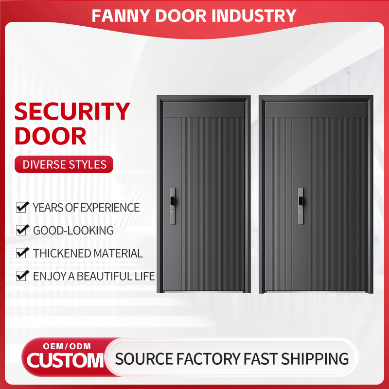 Антивандальная входная дверь, сельская самостроящаяся алюминиевая художественная дверь, двустворчатая литая алюминиевая дверь для виллы