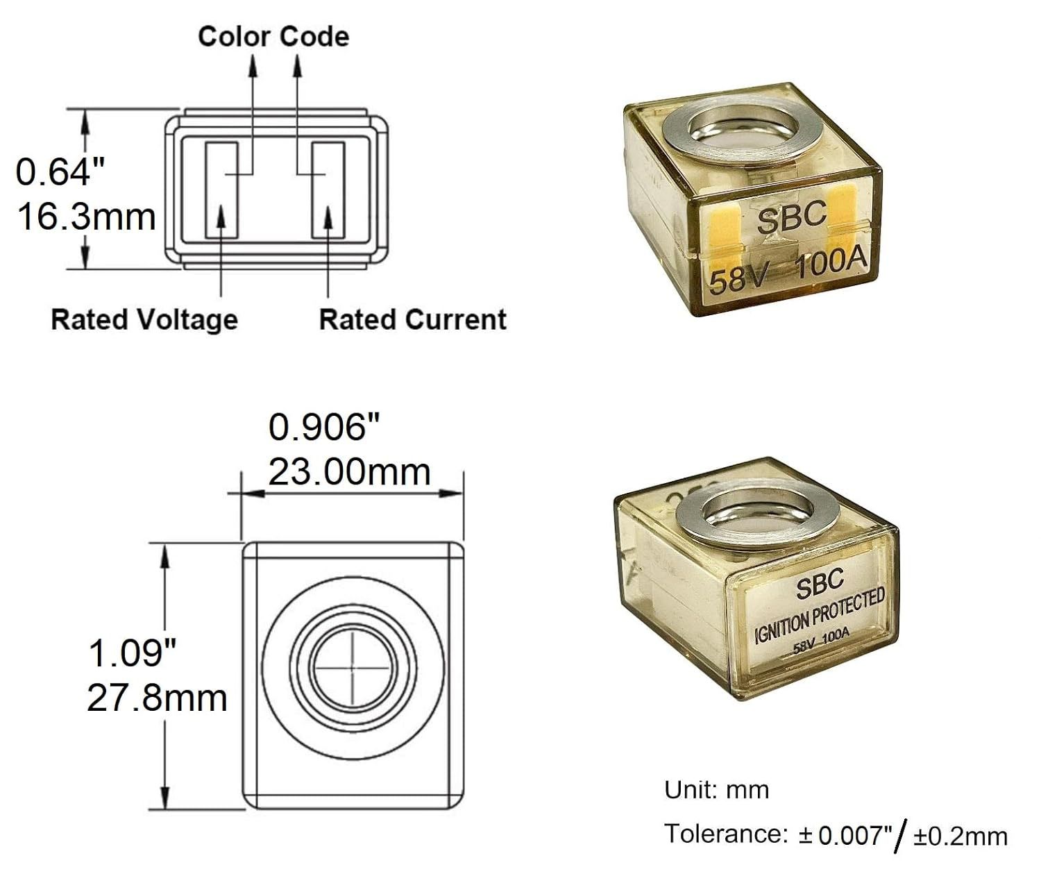 South Bend Components Fuse Only Marine Rated Battery Fuse (Mrbf),Most