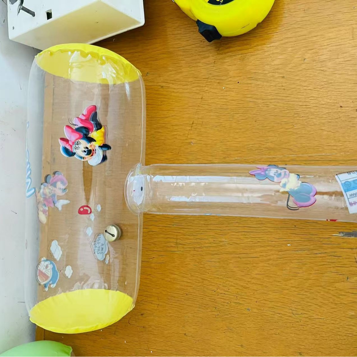 Transparent Glitter Inflatable Hammer Pvc Stress Relief Hammer Night Market Stall Children's Toy Gift Nostalgic Transparent