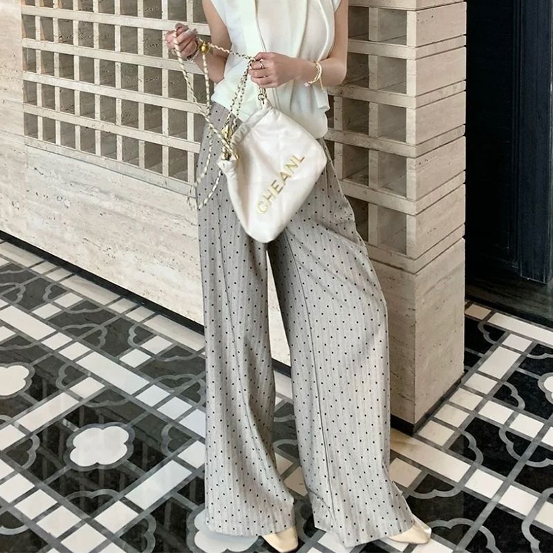 Summer Home Man Cotton Cotton Silk Pajama Pants Beach Cropped Pants Plus Size Loose Casual Wide Leg Pants High Waist Walking Pants