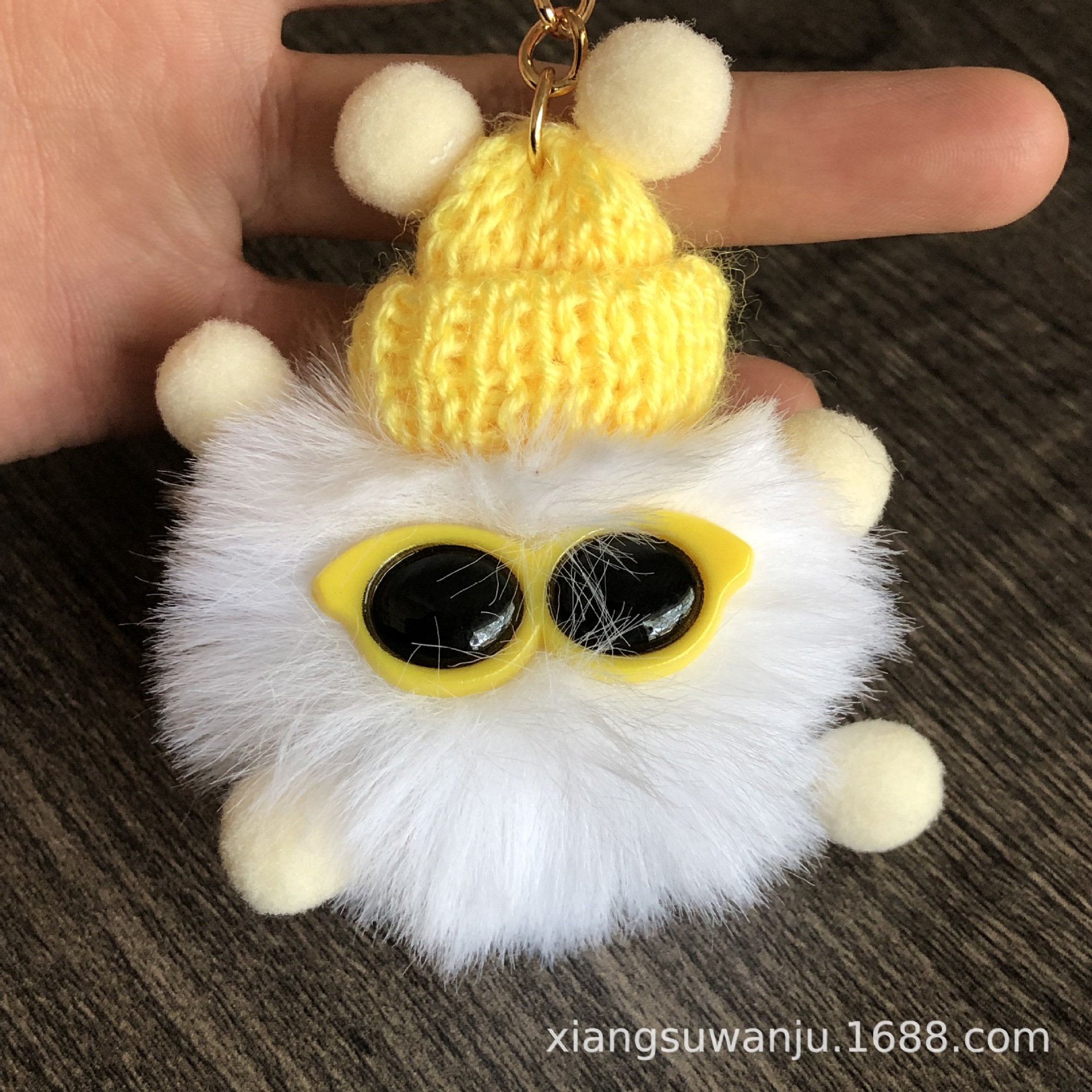 Factory small briquettes elf cross-border bag ornaments clothing plush doll imitation rabbit fur car key chain pendant