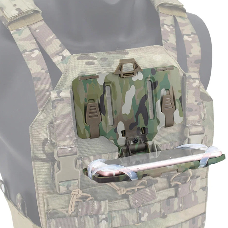 Cross-border Amazon folding navigation board MOLLE mounting tactical vest mobile phone bracket navigator chest hanging universal