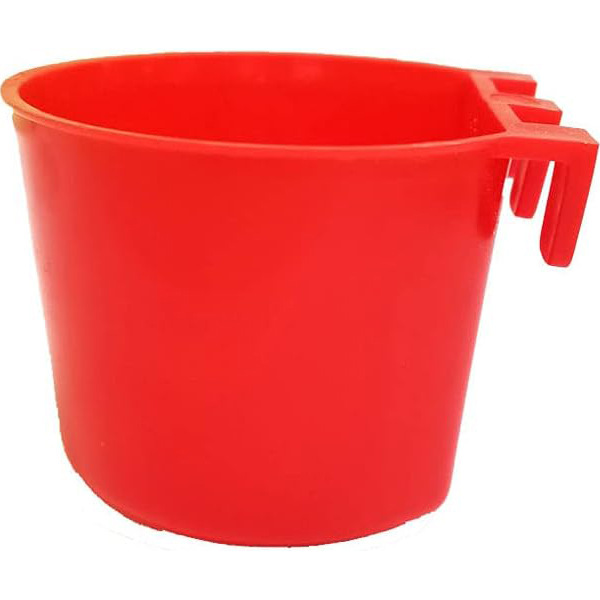 Bird Hopper Cage Cup Bird Feeder Trough Food Box Tray Easy to Clean Semi-Circular Plastic Hanging Box