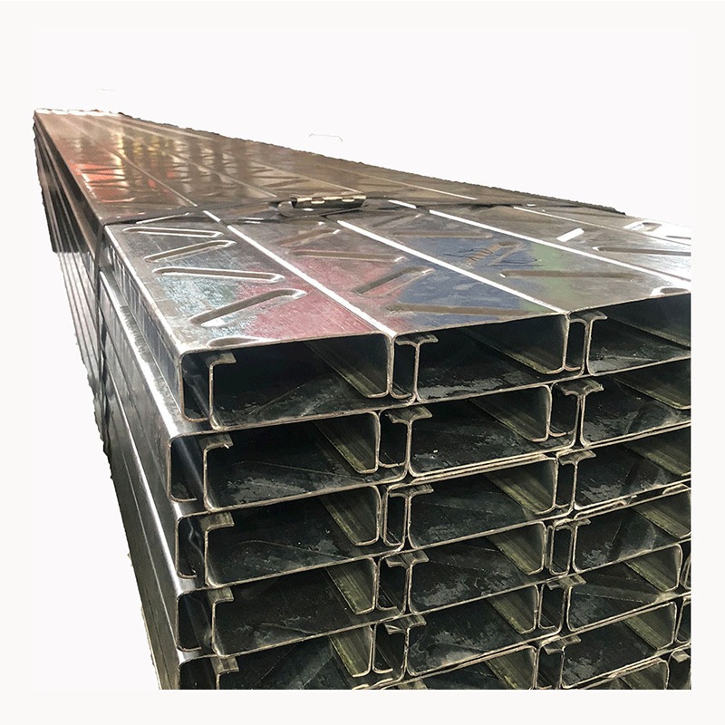 C- shaped steel Foshan in stock punching angle iron U-shaped groove wire groove purlin electric cable bridge steel structure photovoltaic bracket