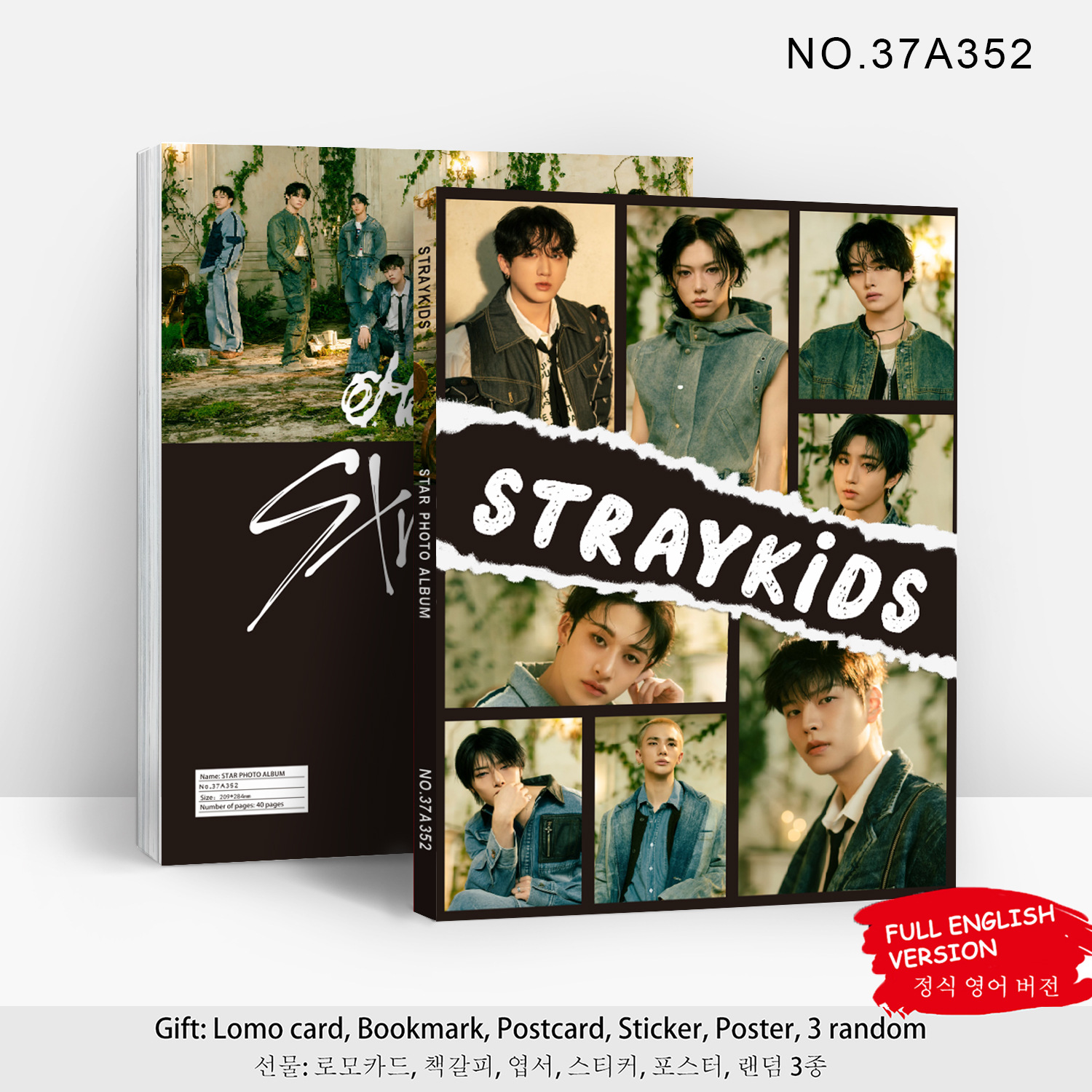 В наличии 80P звездный альбом Straykids новый полый периферийный высококачественный звездный фотоальбом содержит подарки