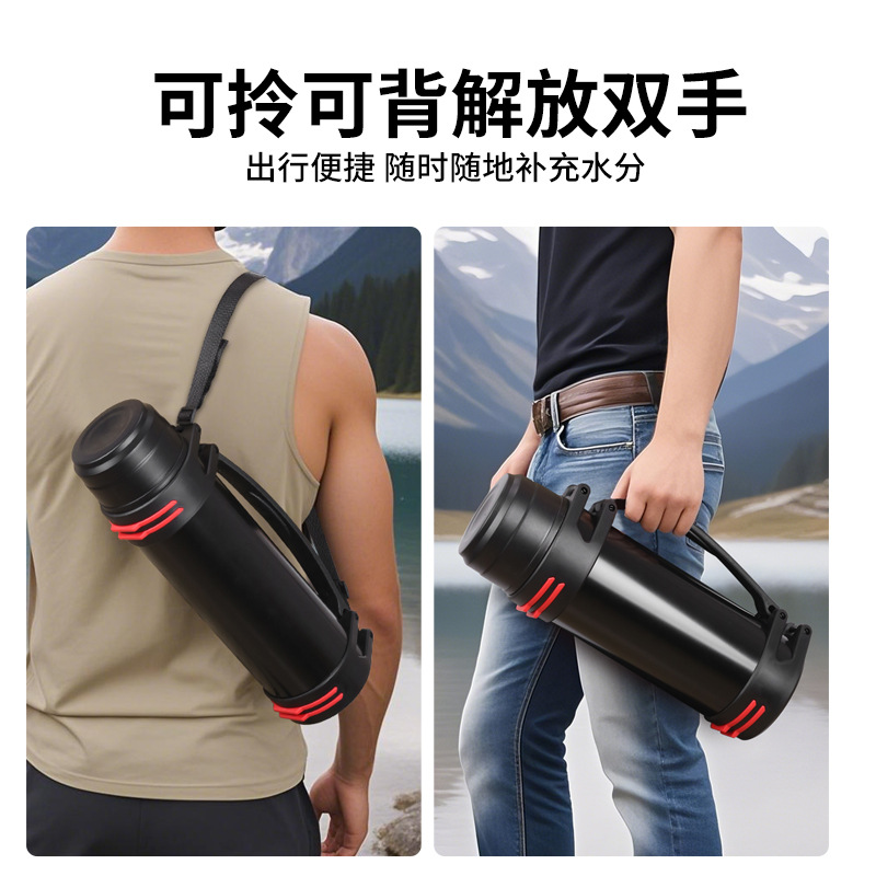 Large Capacity Stainless Steel Travel Pot 304 Outdoor Sports Thermal Insulation Cold Kettle Household Thermos Bottle Advertising Gifts