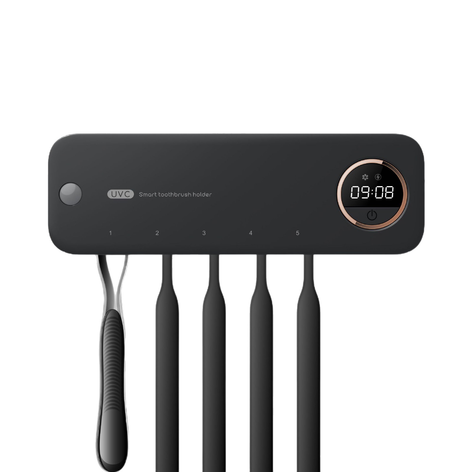 Y3 New Smart Air-Drying Toothbrush Sterilizer High-Tech Infrared Sensor Clock Display Razor Toothbrush Hanger