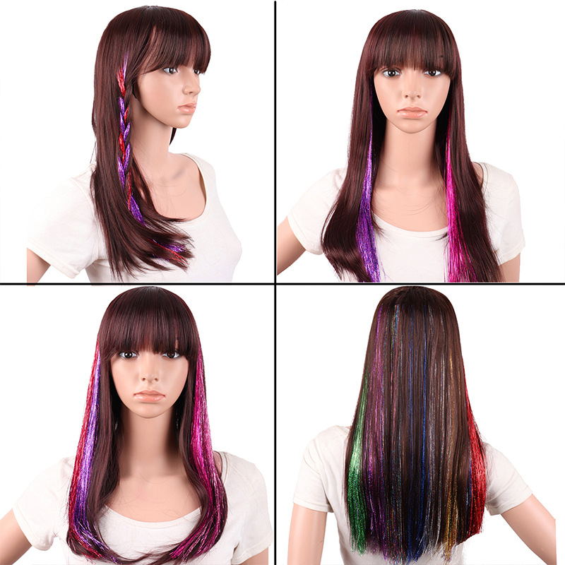 Factory Direct Sales Btinsel Hair Gold Wire Laser Wire Bb Clip Gold Wire Colorfulful Metal Wire Pet Spot