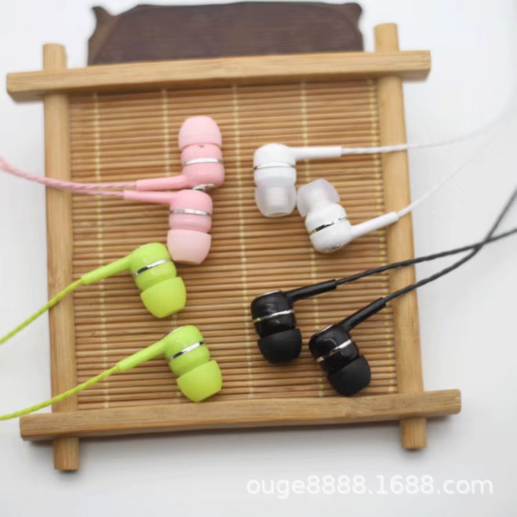 Colorful S12 Android Mobile Phone Heavy Bass In-Ear Sound Card Wired Headset Wire-Controlled Headset High-Quality Monitoring