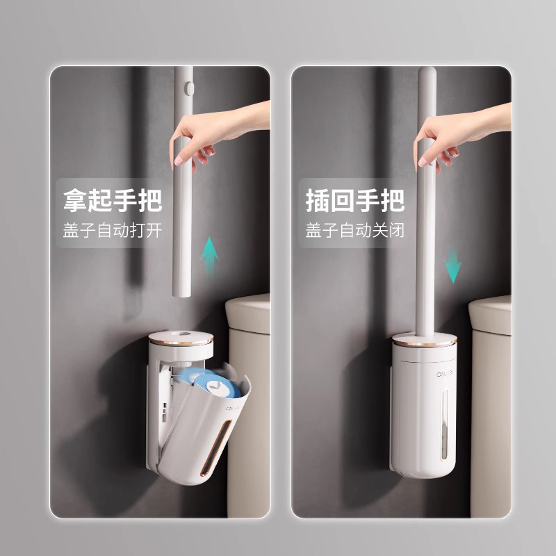 Disposable Toilet Brush Household No Dead Corner Toilet Brush Accessible Luxury New Artifact Wall-Mounted Cleaning Replacement Brush Head