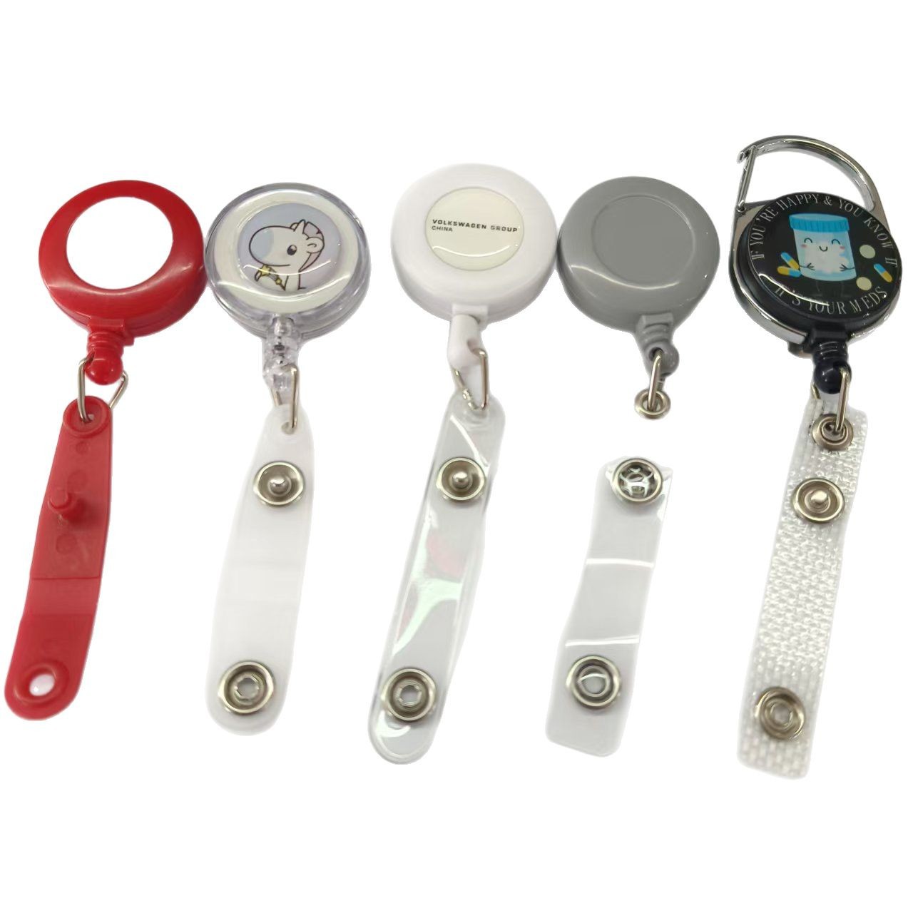 Leather Strip Mesh Colorful Round Head Leather Strip Telescopic Buckle Easy-Pull Buckle Easy-Pull Pvc Leather Strip Button Accessories Keychain