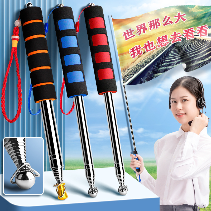 Флагшток 2 м ручной телескопический флагшток из нержавеющей стали для улицы премиум класса с ручным подъемом, флагшток 3 м указатель 1.6