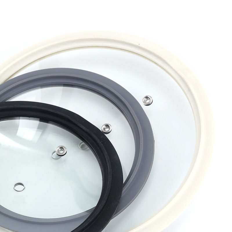 G-Shaped Double-Hole Pot Lid with Heightened Glass Silicone Transparent Curved Tempered Cover, Splash-Proof and Explosion-Proof