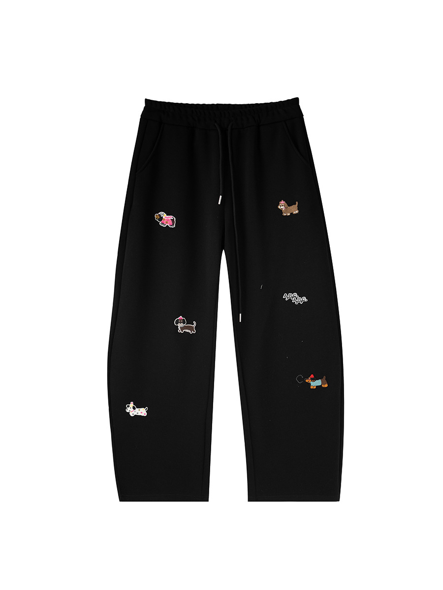 Shuangtian 25 Spring New Fat mm Plus Size Women's Fashion Design Icon Straight-Leg Casual Scimitar Pants 8803