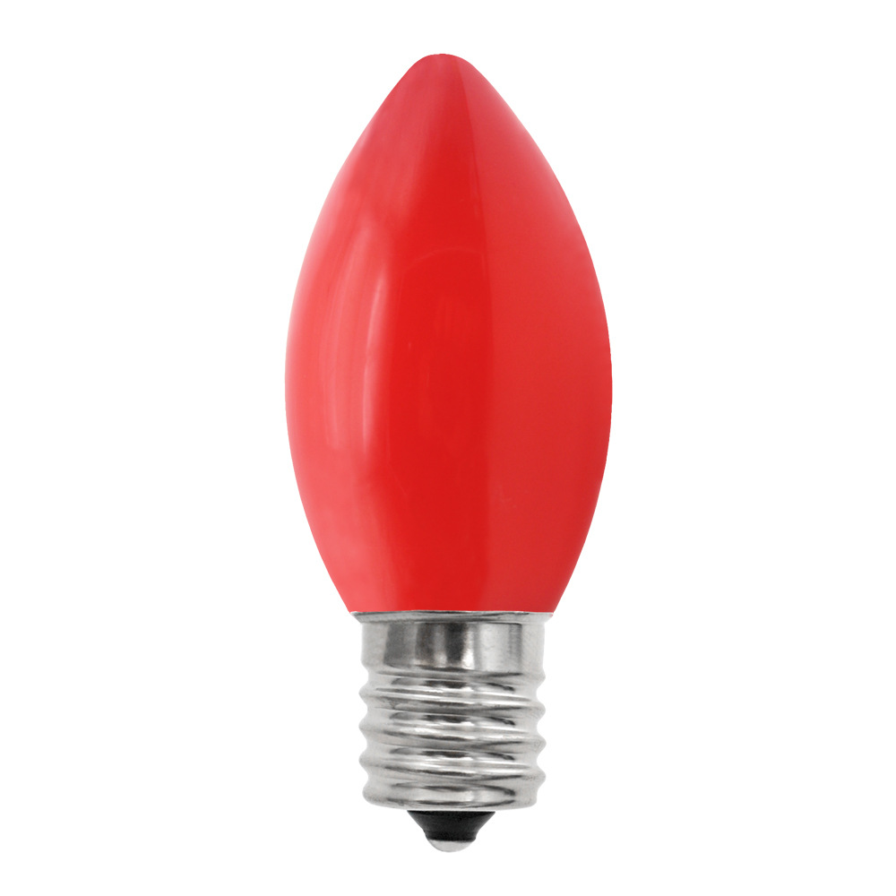 Cross-border exclusive for E17 C9 LED bulb 0.6W outdoor waterproof courtyard decoration opaque plastic color color