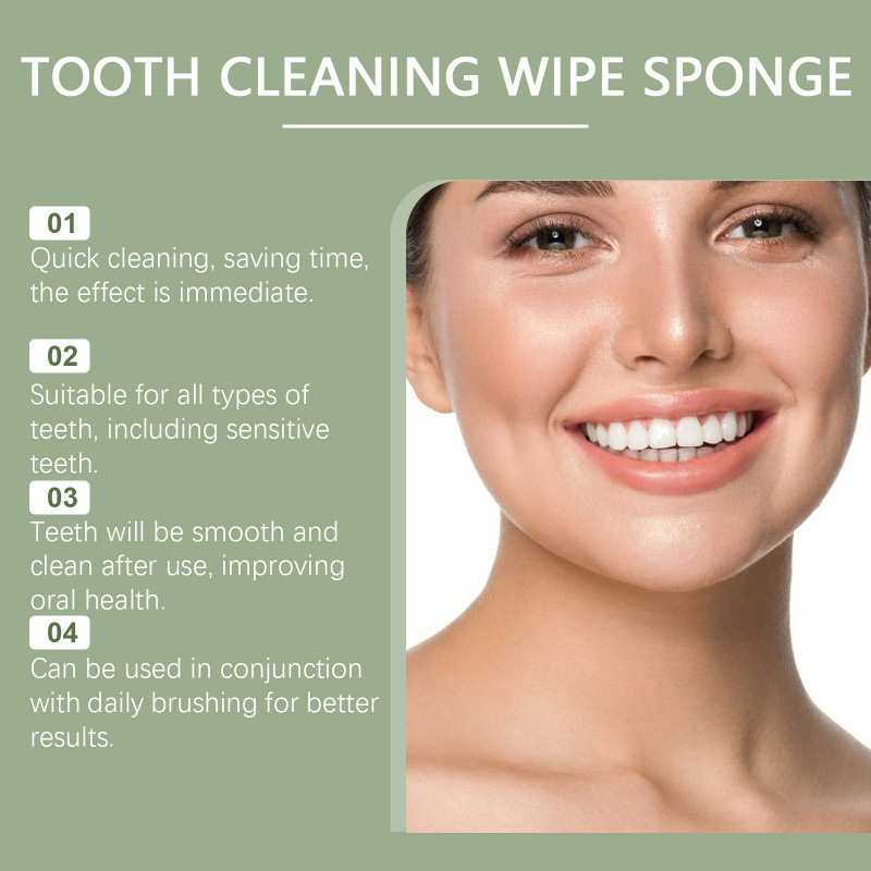 Oralhoe sponge tooth cleaning brush daily care oral hygiene cleaning teeth stains sponge tooth cleaning brush