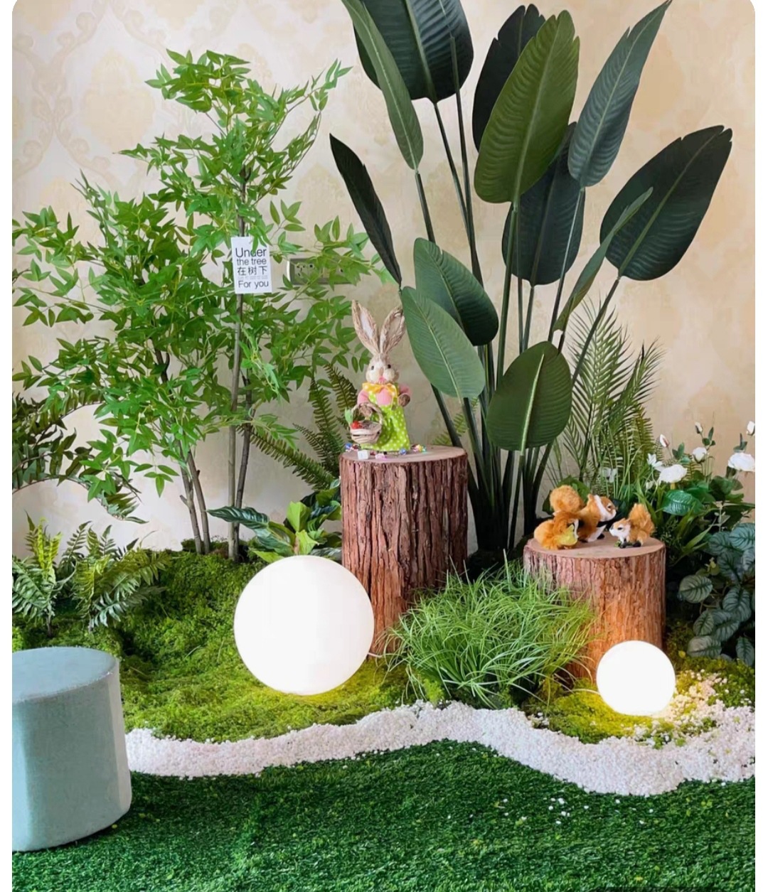 Tree stump hollow tree stump landing shannolan shopping mall wooden stump garden wedding film and television drama props fake wooden stump